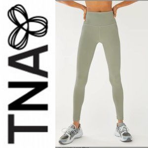 Aritzia Tnaction Soft High Rise 78 Leggings In Soft Green Size S